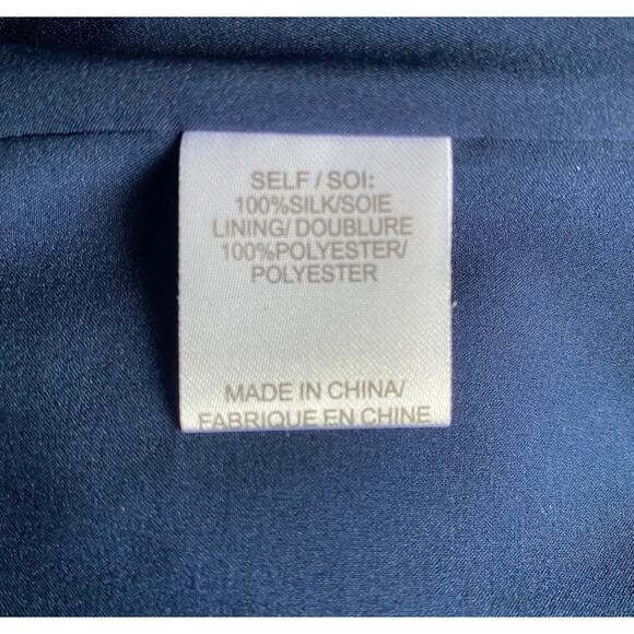 Haute Hippie Silk Ruffled Halter Top Blouse Sz S Dark Blue Feminine Minimalist - Picture 11 of 11